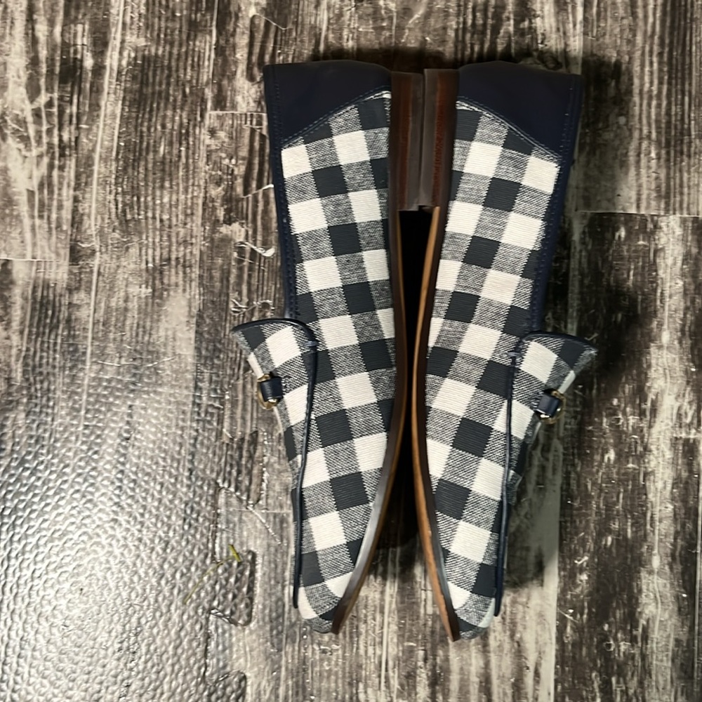 Coach Haley Loafer With Navy Gingham Print - Picture 4 of 11